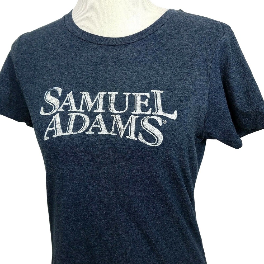 Samuel Adams Top Womens T-shirt Medium Blue The Love of Beer Craft Front Back